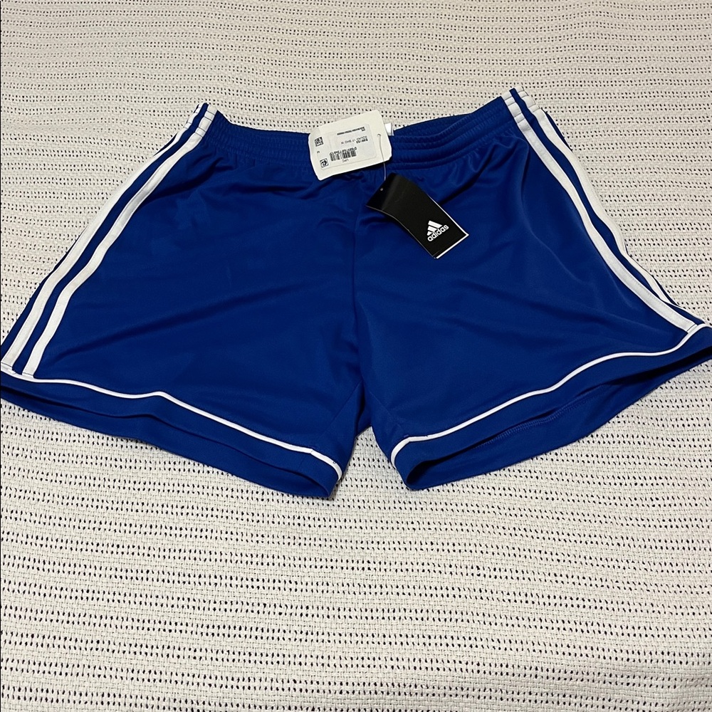 Adidas Royal Blue Sports Shorts with White Accents